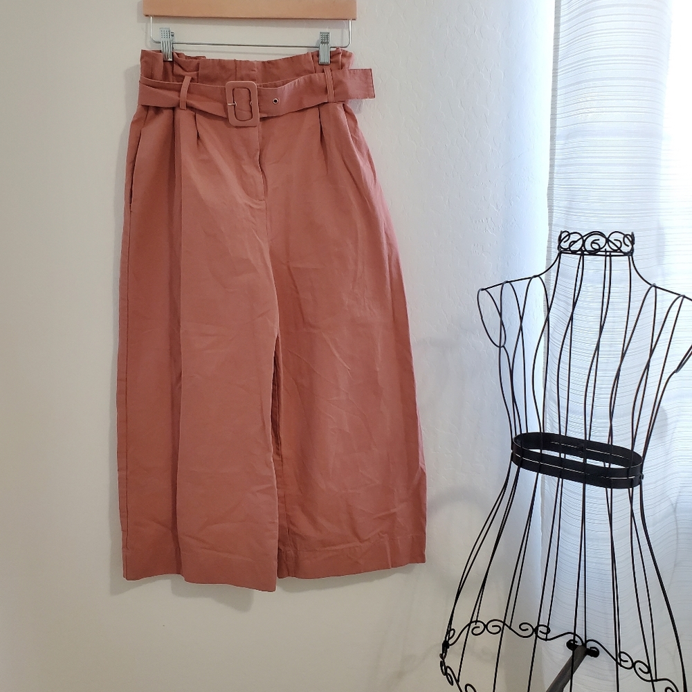 Sold! Zara Basic Pink Wide Leg Pants Size: M